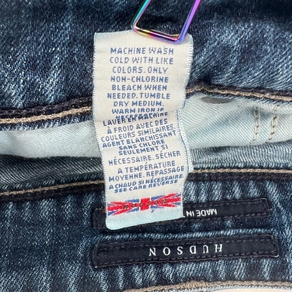 Hudson Jeans Distressed Cuffed Hem Jean Shorts Size 24 Women’s - Picture 7 of 9